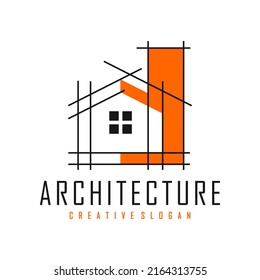 Ilustración vectorial de diseño de logotipo de arquitectura