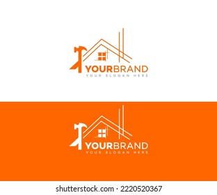 Architecture logo design vector illustration template. Blueprint vector icon
