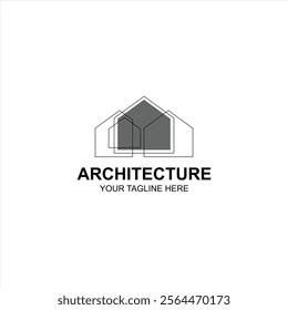architecture logo icon with creative vector illustration