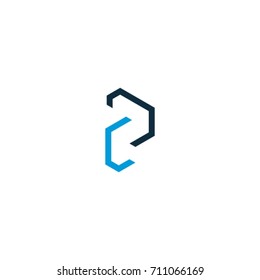 ARCHITECTURE LOGO WITH LETTER P OR C