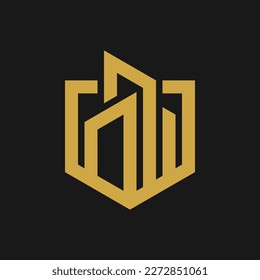 Arquitectura Logo Vector Art, icono de construcción