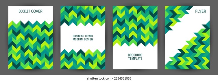 Architecture magazine front page mokup set vector design. Memphis style futuristic placard mockup set Eps10. Tile geometric shapes theme vertical cover design