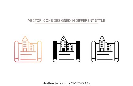 Design de ícone de modelo de arquitetura com ilustração de estoque de fundo branco