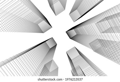 architecture modern background vector illustration