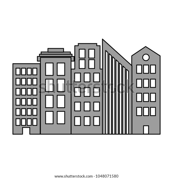 Architecture Modern Buildings City Design Stock Vector (Royalty ...