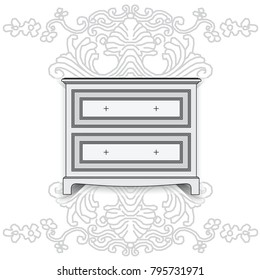 Architecture Night table luxury vintage classic design luxury wallpaper bed room luxury drawing home furniture classic vintage concept with luxury background
