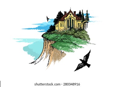 architecture on a high hill