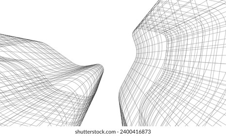 Architecture on white background vector illustration