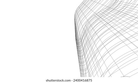 Arquitectura de la ilustración del vector de fondo blanco