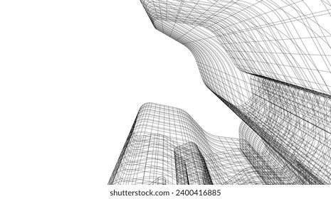 Arquitectura de la ilustración del vector de fondo blanco