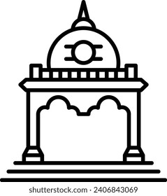 architecture Outline vector illustration icon