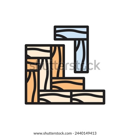 Architecture Parquet Icon Vector Illustration