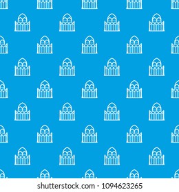 Architecture pattern vector seamless blue repeat for any use