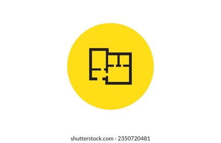 Architecture Plan Home icon. Editable house floor plan vector icon. Rooms scheme Property, real estate, construction, mortgage, interiors. web button, vector illustration