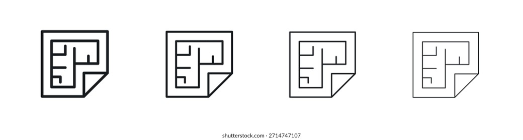 Architecture plan icon Eps10. icons graphic design
