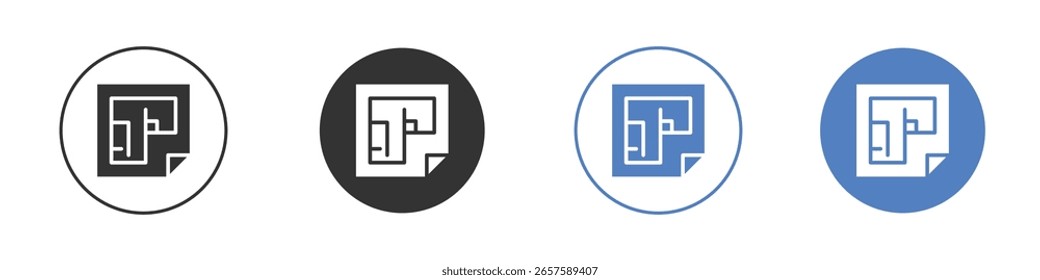 Architecture plan icon logo graphic designs