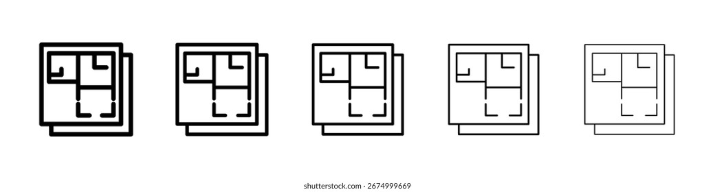 Icono de Plan de arquitectura colección de Vector. EPS 10