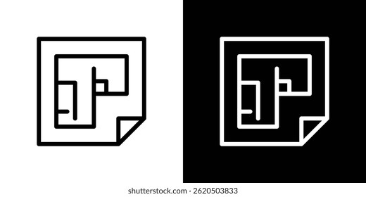 Architecture plan icon vector, illustration logo template in trendy style