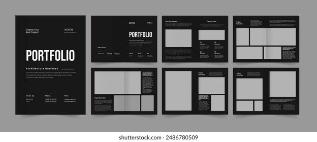 architecture portfolio book layout and architecture portfolio layout template