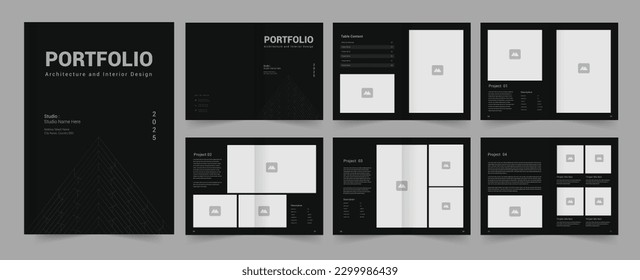 architecture portfolio design a4 standard size portfolio template.