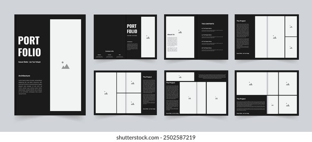 Architecture portfolio design interior portfolio layout or project portfolio brochure template 