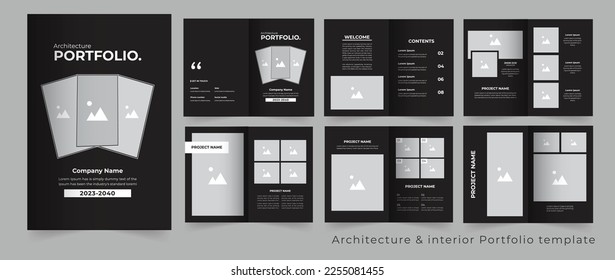 Architecture Portfolio design or Interior Portfolio design template