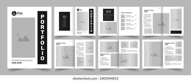 Architecture portfolio design or interior portfolio template