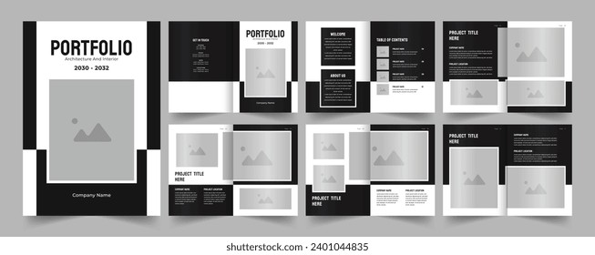Architecture portfolio design or interior portfolio template