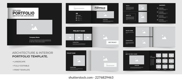 Plantilla de panorama de diseño de carteras de arquitectura