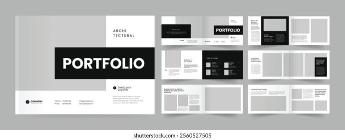 Architecture Portfolio Design, Landscape Portfolio Template