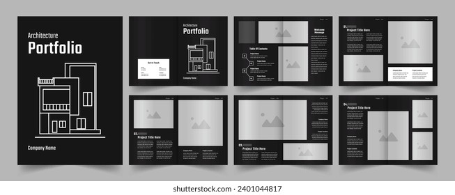 Architecture portfolio design or portfolio template