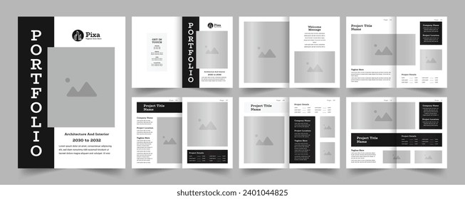 Architecture portfolio design or portfolio template
