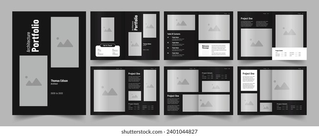 Architecture portfolio design or portfolio template