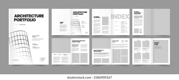architecture portfolio design portfolio template interior portfolio architecture photo album real estate brochure 