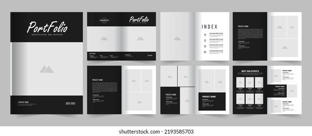 Architecture Portfolio Design Or  Portfolio Template Layout Design