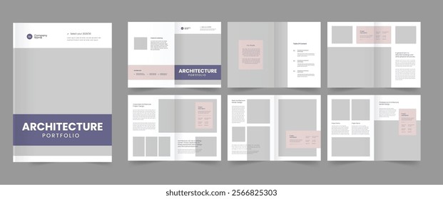 Architecture Portfolio, Digital Portfolio and Personal Portfolio Template, Pamphlet Brochure Design