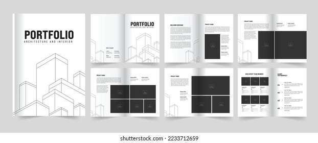 Architecture Portfolio or Interior Portfolio or Photo album Template or Real estate portfolio 