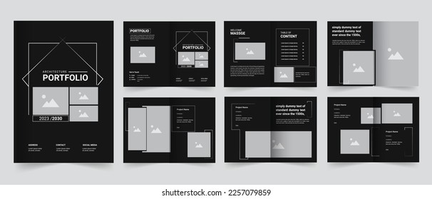 Architecture portfolio or interior professional a4 portfolio design