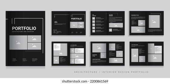 Architecture Portfolio And Interior Professional Portfolio Design Template