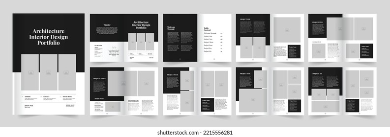 Architecture Portfolio Or Interior Portfolio Or Portfolio Template Design