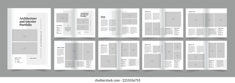 Architecture Portfolio Or Interior Portfolio Template Design