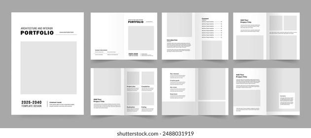 Architecture portfolio or interior portfolio template layout design