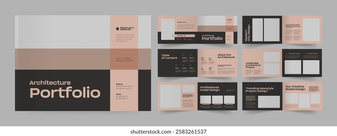 architecture portfolio and landscape portfolio layout 
