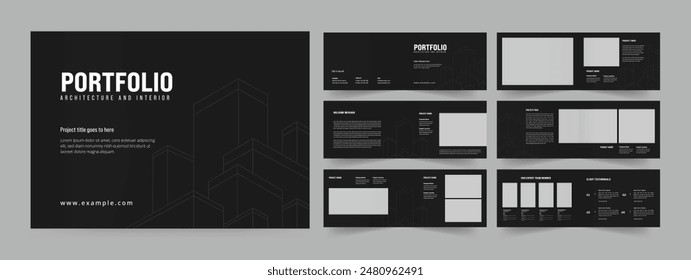 Architecture portfolio and landscape portfolio layout template