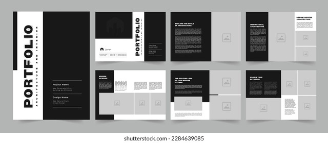 Architecture Portfolio layout template or Portfolio layout 