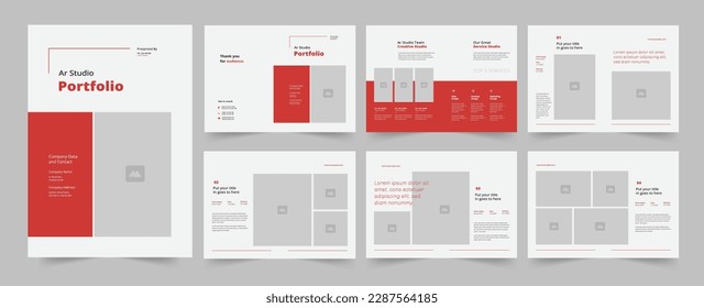 Architecture Portfolio Layout Template or Portfolio Design