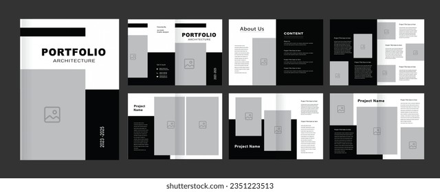 Architecture Portfolio Layout Template and Portfolio  Design.