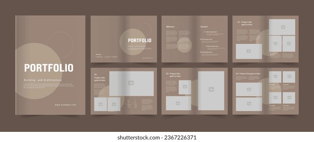 architecture portfolio layout template or portfolio design.