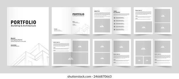 Architektur Portfolio oder Portfolio Layout Vorlage Design