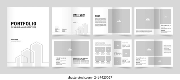 Architecture portfolio or portfolio layout template design